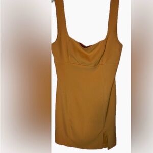 Elegant Mustard Sleeveless dress